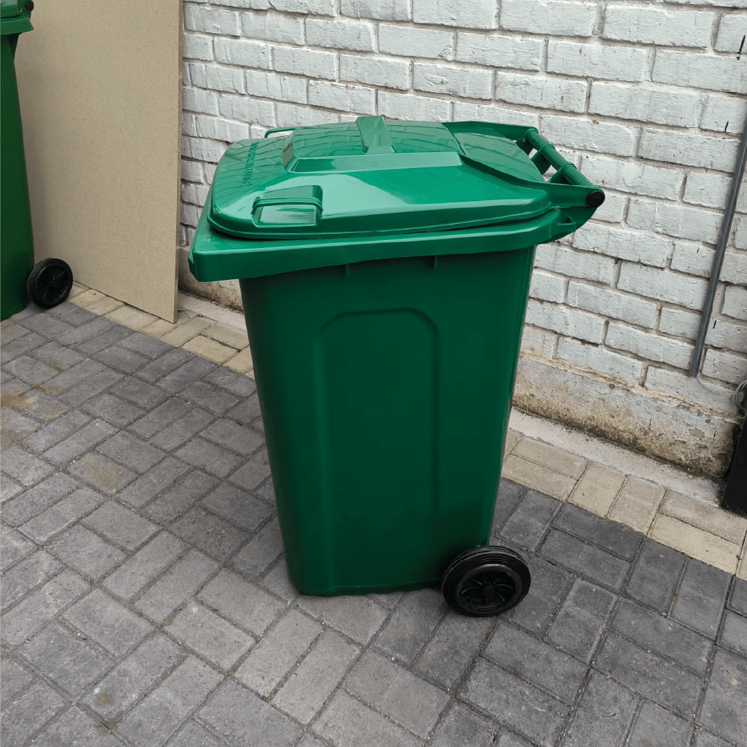 Contenedor basura 240L HDPE con ruedas resistente - Imagen 2