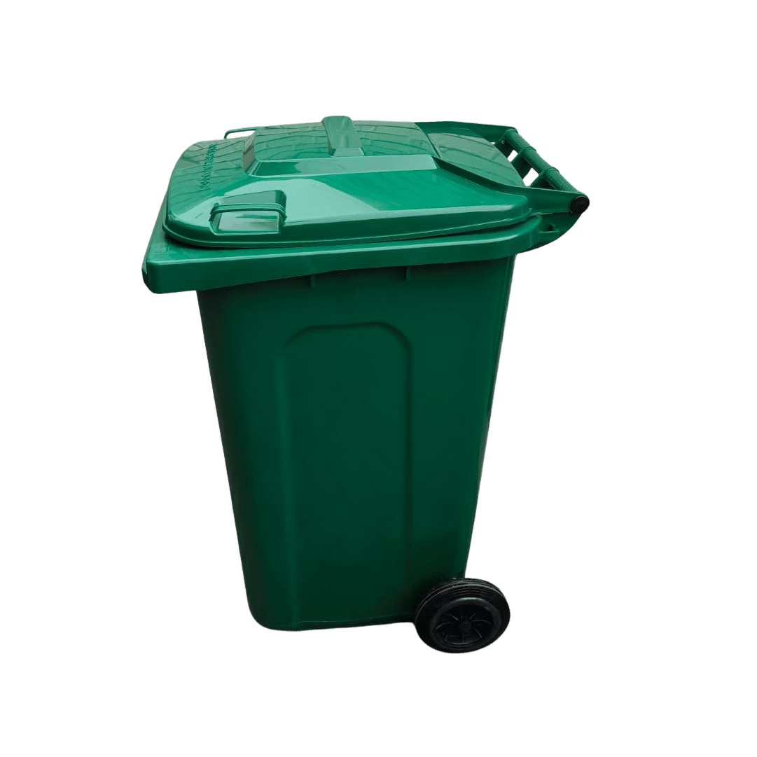 Contenedor basura 240L HDPE con ruedas resistente