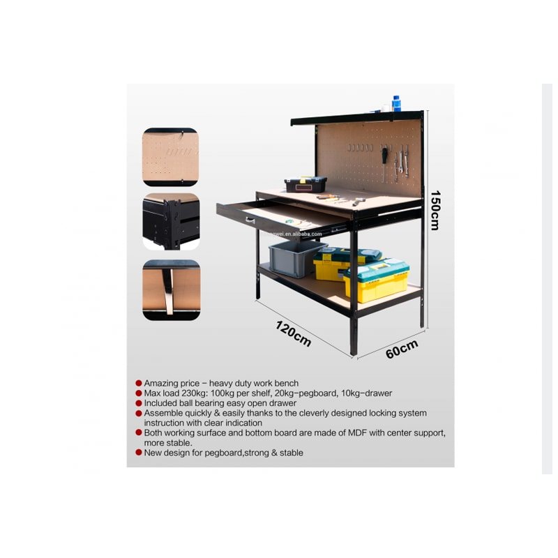 Mesón de Trabajo Armable Tipo Mecano Resistente - Imagen 3
