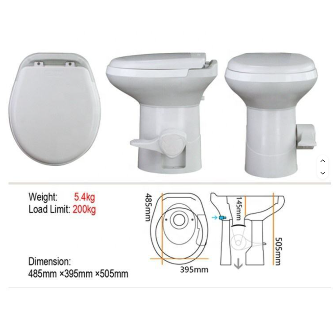 WC Camper Casa Rodante Baño a pedal descarga por gravedad - Imagen 6